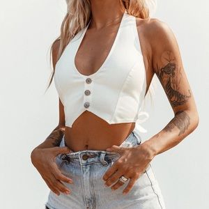 Princess Polly Halter Top White